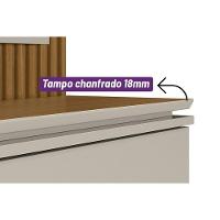 Rack Bancada C/ Painel P/ Tv Até 75 Pol Guararapes 2 Portas E 2 Prateleiras 191x215cm Nature/off White - Linea Brasil - 8