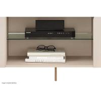 Rack Bancada C/ Painel P/ Tv Até 75 Pol Ariana 3 Portas 241x57cm Off White - Dj Móveis - 5