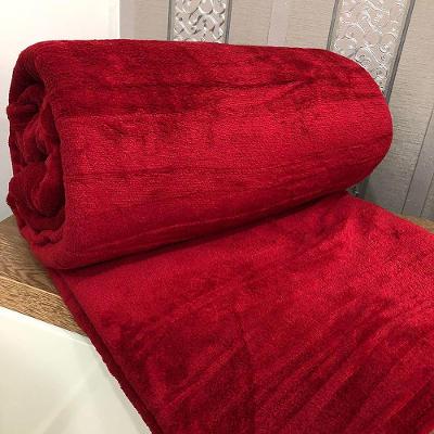 Cobertor Manta Aconchego King Ultrasoft Dupla Face - Vermelho - 100% Poliéster