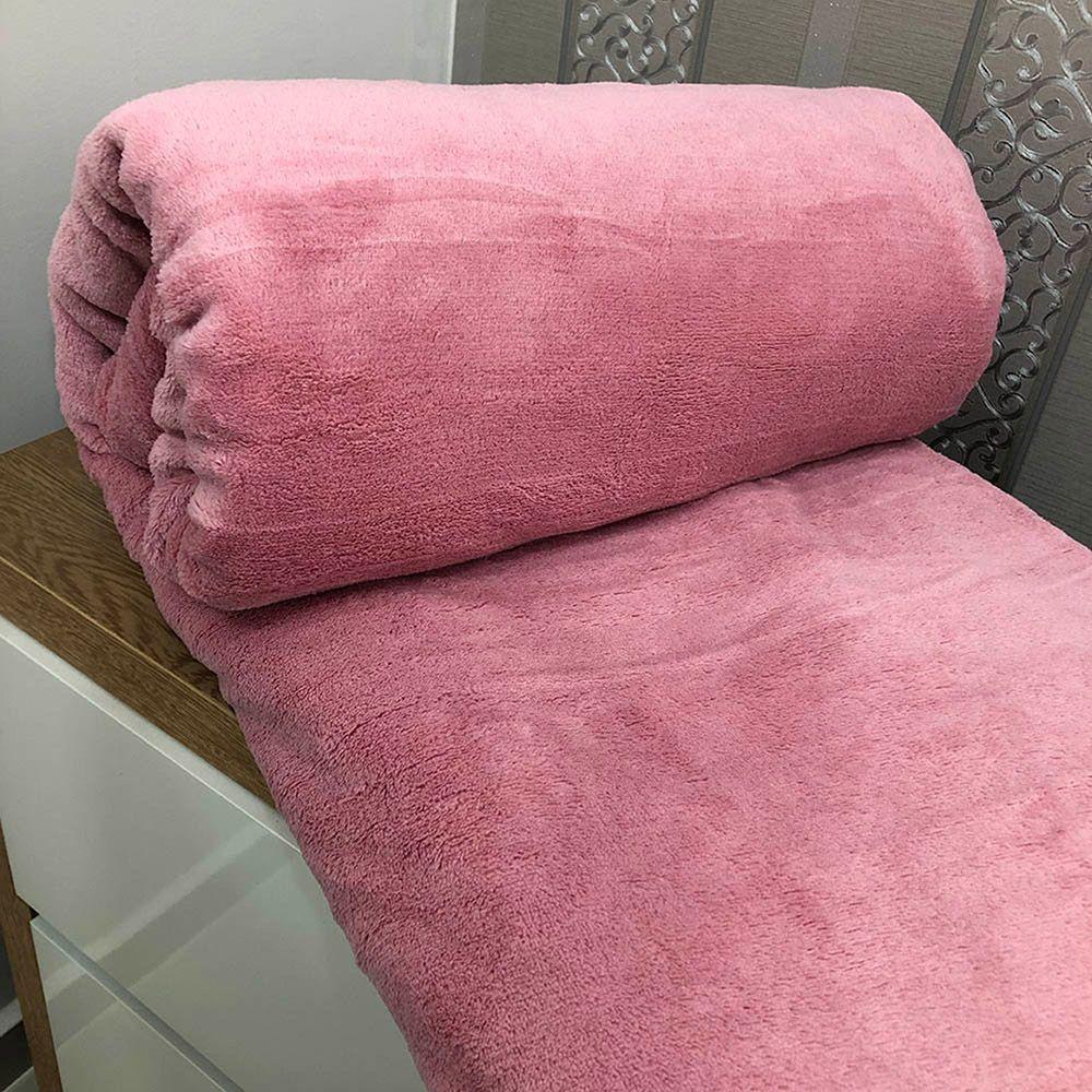 Cobertor Manta Aconchego Casal Ultrasoft Dupla Face - Rosa - 100% Poliéster - 1