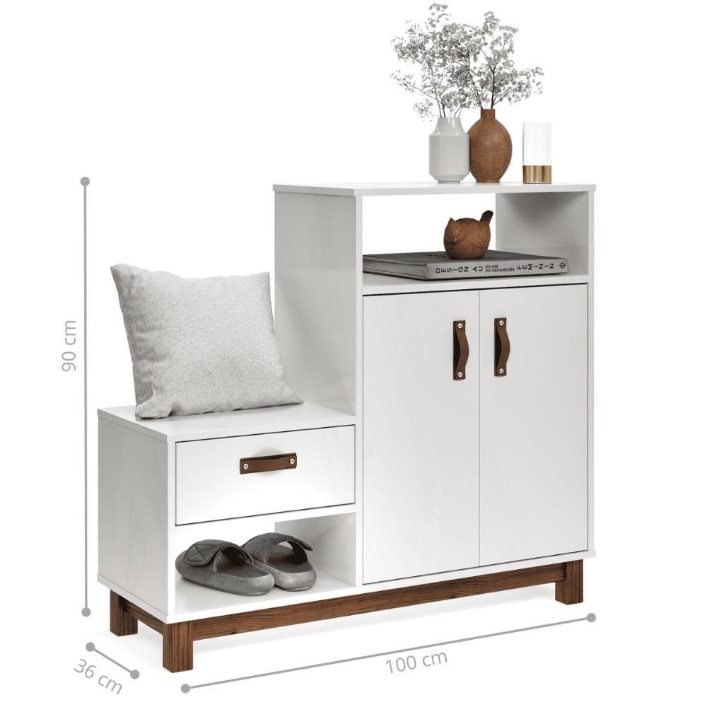 Sapateira Multiuso Omaha Branco - 2