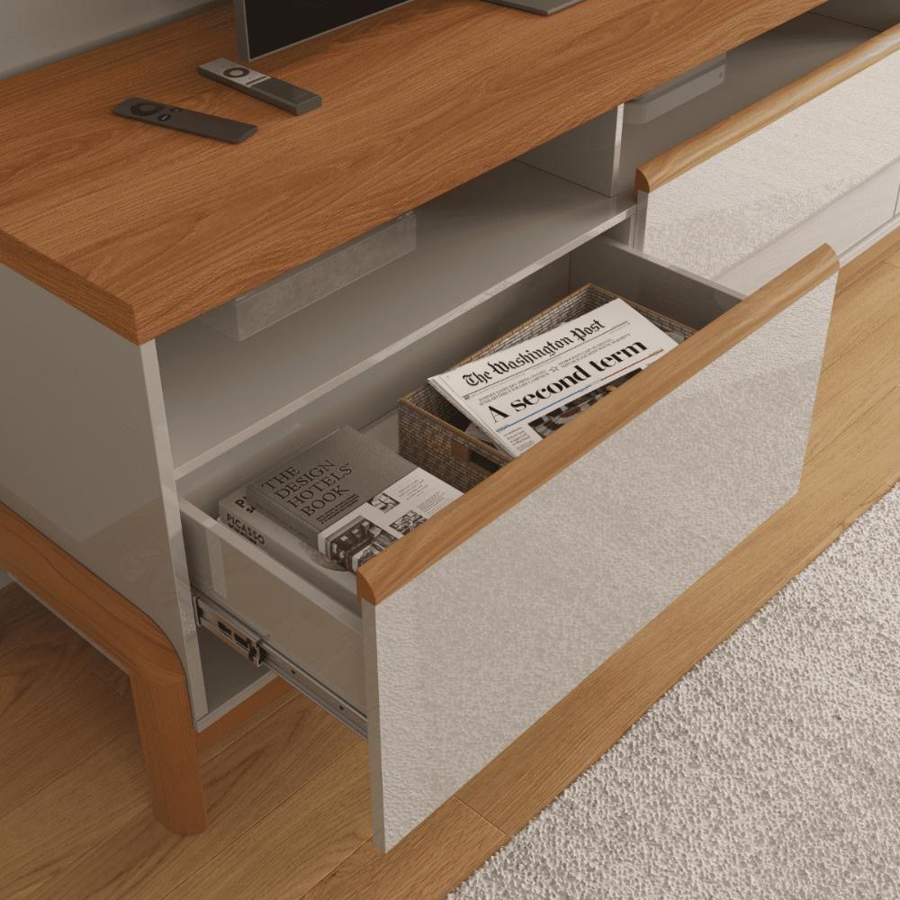 Rack Para Sala Italia Off White New-jequitiba - 4