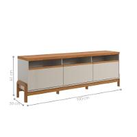 Rack Para Sala Italia Off White New-jequitiba - 2