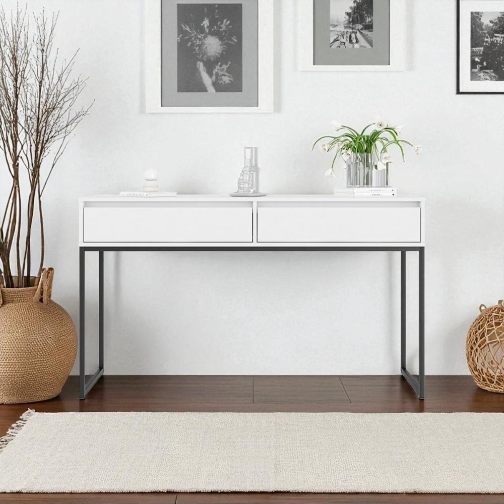 Aparador Nobre Pés Em Metal Moderno Estilo Industrial - Branco Branco - 1