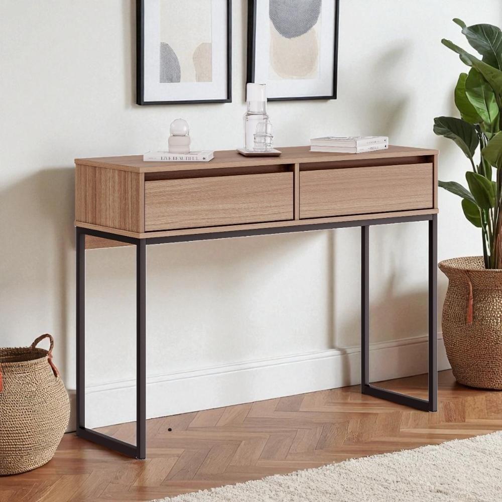 Aparador Moderno Estilo Industrial Com Base Metal 2 Gavetas - Montana Montana - 1