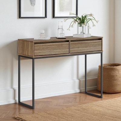 Aparador Moderno Estilo Industrial Com Base Metal 2 Gavetas - Affara Affara