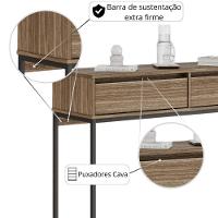 Aparador Moderno Estilo Industrial Com Base Metal 2 Gavetas - Affara Affara - 3