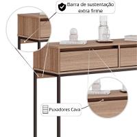 Aparador Buffet Rio 2 Gavetas Para Sala 90 Cm Montana - 3