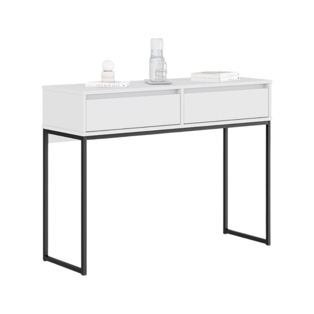 Aparador Buffet Rio 2 Gavetas Para Sala 90 Cm Branco - 3