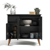 Aparador 1 Gaveta 3 Portas Londres Preto - 4