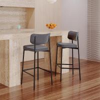 Banqueta Alta Alloa Corriente Cinza - Courino Café - Est. Preta Corriente Cinza - 2