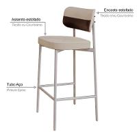 Banqueta Alta Alloa Corriente Areia- Courino Café - Est. Branca Corriente Areia - 3