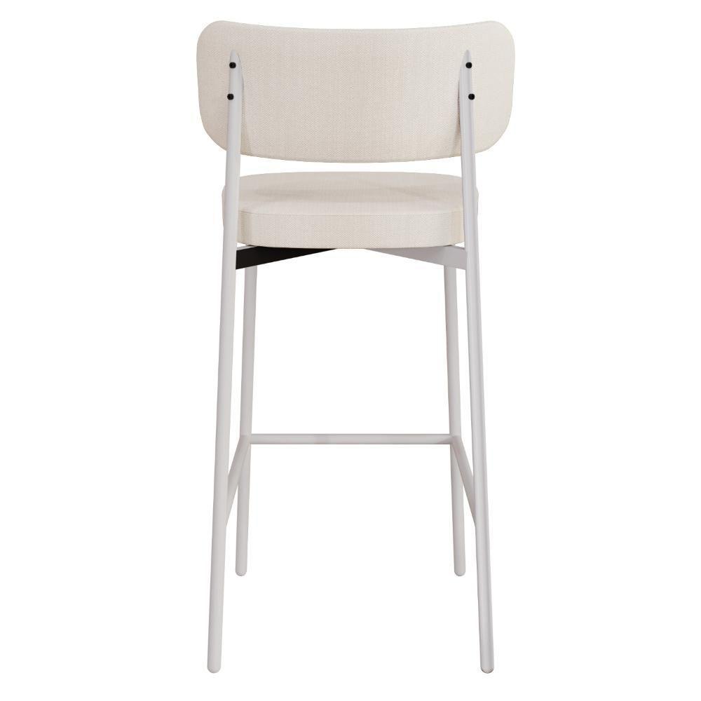 Banqueta Alloa Fixa Com 4 Pés 50 X 44,7 X 103,5 Mm Com 1 Un. Corriente Palha- Courino Preto - 5