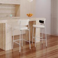 Banqueta Alloa Fixa Com 4 Pés 50 X 44,7 X 103,5 Mm Com 1 Un. Corriente Palha- Courino Preto - 2