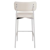 Banqueta Alloa Fixa Com 4 Pés 50 X 44,7 X 103,5 Mm Com 1 Un. Corriente Palha- Courino Preto - 5