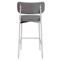 Banqueta Alloa Fixa Com 4 Pés 50 X 44,7 X 103,5 Mm Com 1 Un. Corriente Cinza - Courino Preto - 5