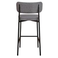 Banqueta Alloa Fixa Com 4 Pés 50 X 44,7 X 103,5 Mm Com 1 Un. Corriente Cinza - Courino Preto - 5