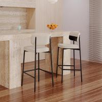 Banqueta Alloa Fixa Com 4 Pés 50 X 44,7 X 103,5 Mm Com 1 Un. Corriente Areia- Courino Preto - 2