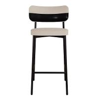 Banqueta Alloa Fixa Com 4 Pés 50 X 44,7 X 103,5 Mm Com 1 Un. Corriente Areia- Courino Preto