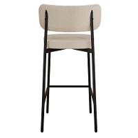 Banqueta Alloa Fixa Com 4 Pés 50 X 44,7 X 103,5 Mm Com 1 Un. Corriente Areia- Courino Preto - 5