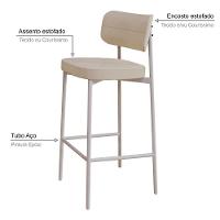 Banqueta Alloa Fixa Com 4 Pés 50 X 44,7 X 103,5 Mm Com 1 Un. Corriente Areia Corriente Areia - 3