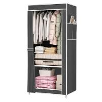 Armário Guarda Roupa Portátil Sapateira Prateleiras Organizador Brinquedos Quarto Toalha Roupa De Cama - Cinza - 1