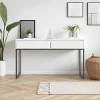 Aparador Pés Em Metal Moderno Estilo Industrial - Branco Branco - 1