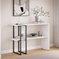 Aparador Para Sala Estar 2 Prateleiras Mexico Branco - 1