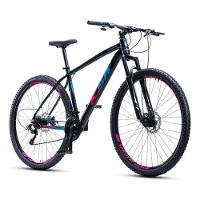 Bicicleta Aro 29 Ksw 24 Vel Shimano Alumínio Freio Disco Xlt100 Mtb Preto/rosa/azul 19 - 1