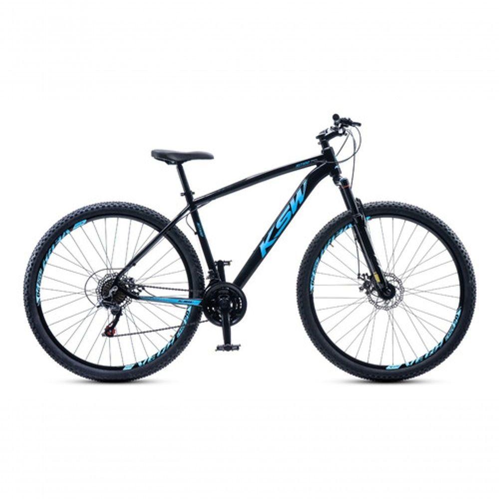 Bicicleta Aro 29 Ksw 24 Vel Alumínio Freio Disco Xlt100 Mtb Preto/azul 19 - 2
