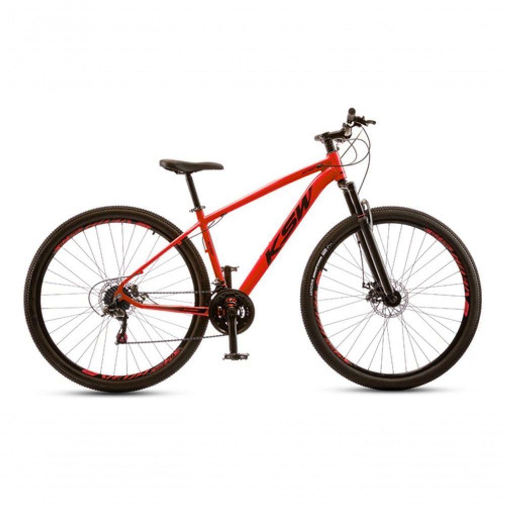 Bicicleta Aro 29 Ksw 21 Vel Shimano Alumínio Freio Disco Xlt100 Mtb Vermelho Ferrari 17 - 2