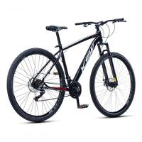Bicicleta Aro 29 Ksw 24 Vel Alumínio Freio Disco Xlt100 Mtb Preto/vermelho/branco 15 - 3