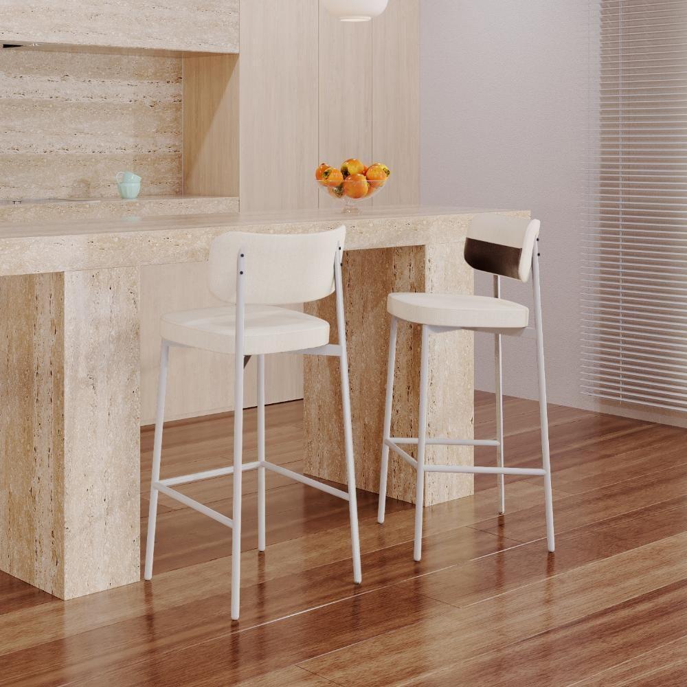 Banqueta Alta Alloa Corriente Palha- Courino Café - Est. Branca Corriente Palha - Courino Café - 2