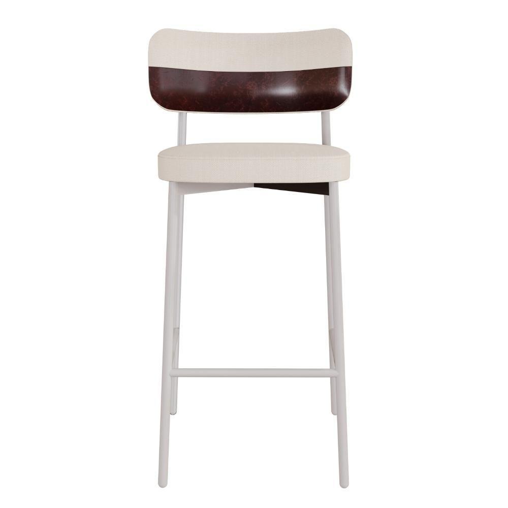 Banqueta Alta Alloa Corriente Palha- Courino Café - Est. Branca Corriente Palha - Courino Café - 4