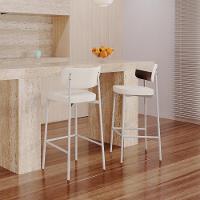 Banqueta Alta Alloa Corriente Palha- Courino Café - Est. Branca Corriente Palha - Courino Café - 2