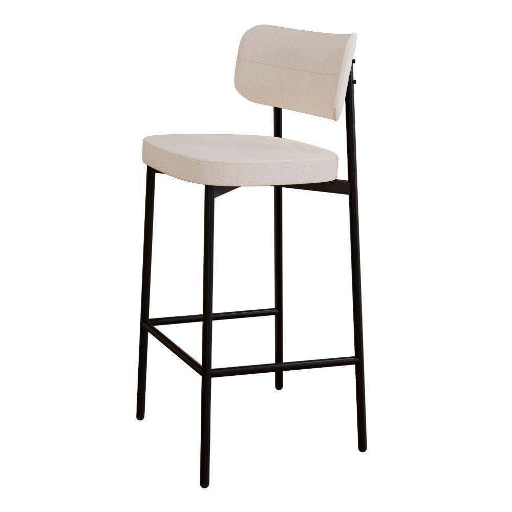 Banqueta Alta Alloa Corriente Palha - Est. Preta Corriente Palha - 1