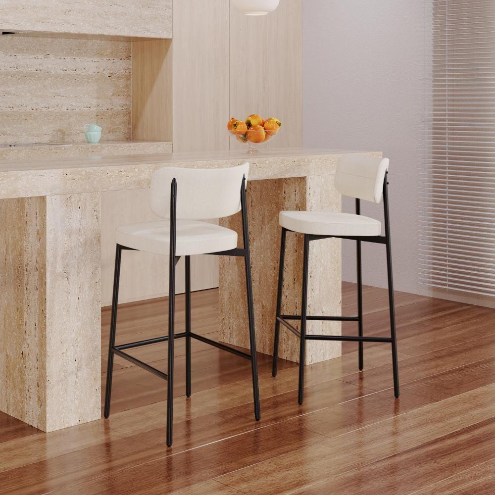 Banqueta Alta Alloa Corriente Palha - Est. Preta Corriente Palha - 2