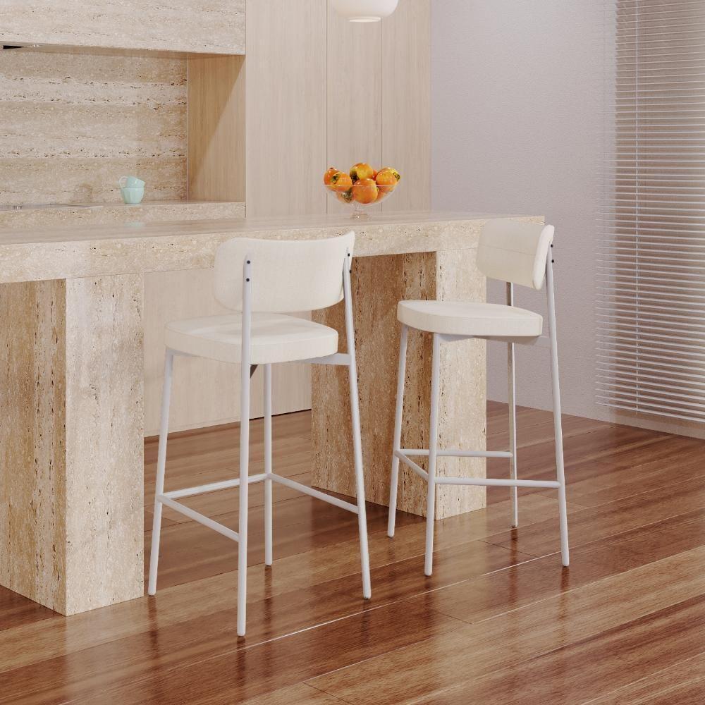 Banqueta Alta Alloa Corriente Palha - Est. Branca Corriente Palha - 2