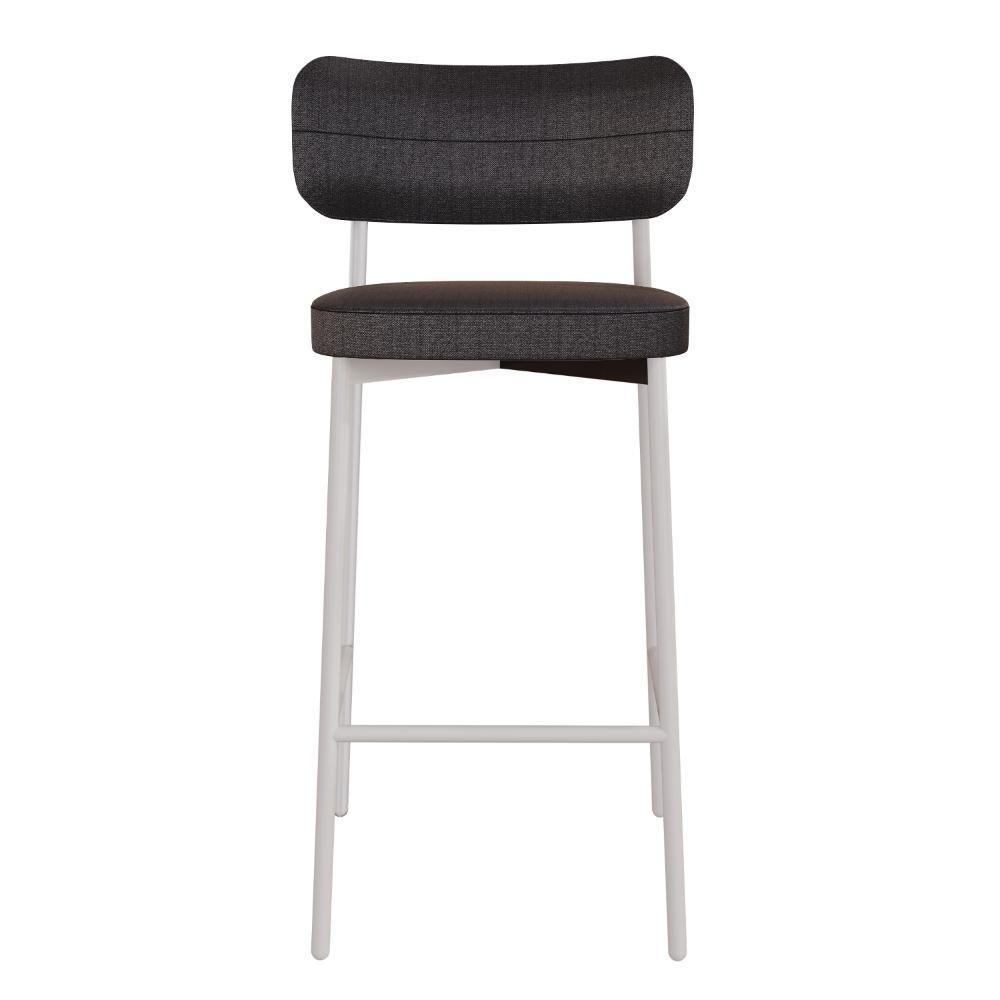 Banqueta Alta Alloa Corriente Grafite - Est. Branca Corriente Grafite - 4