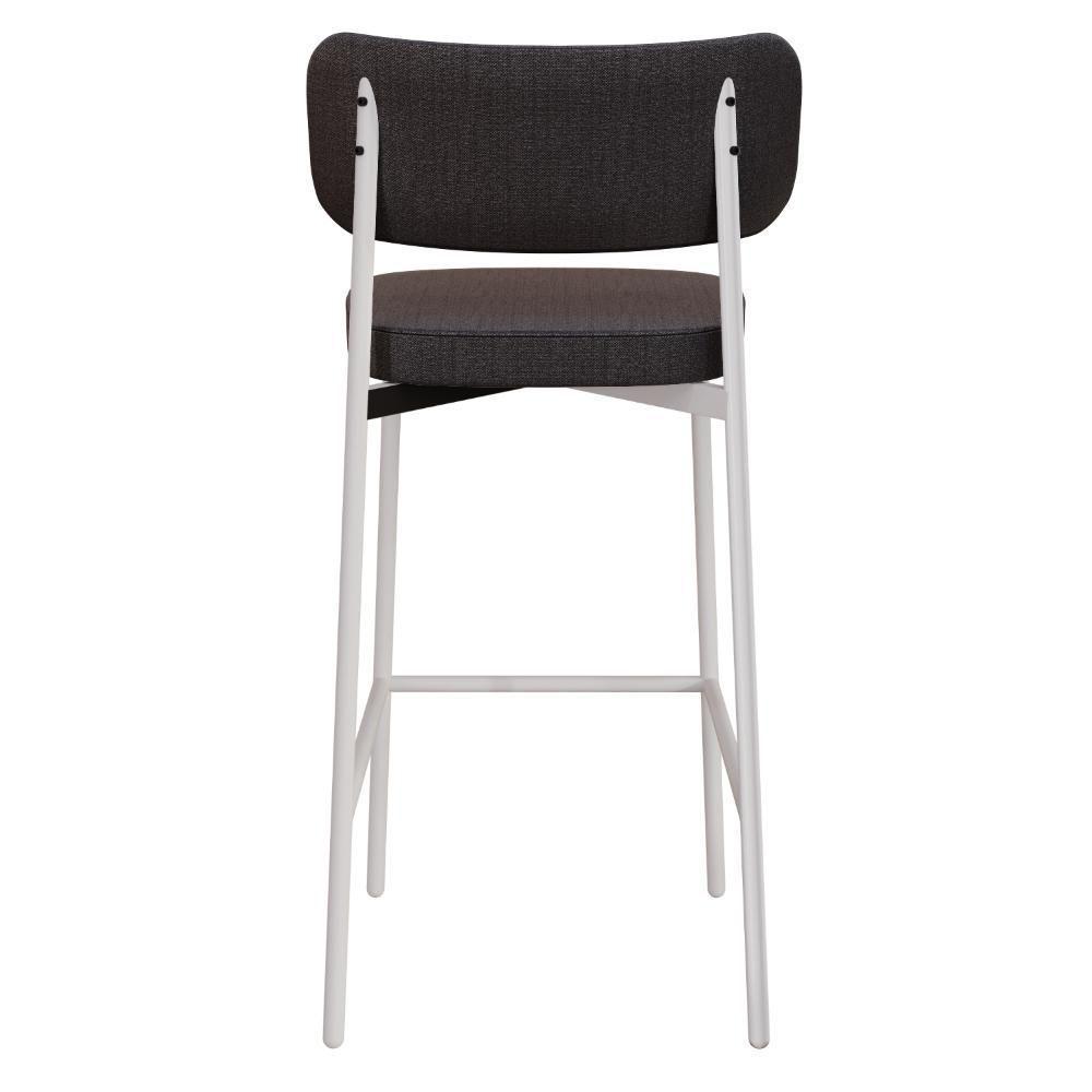 Banqueta Alta Alloa Corriente Grafite - Est. Branca Corriente Grafite - 5