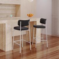 Banqueta Alta Alloa Corriente Grafite - Est. Branca Corriente Grafite - 2