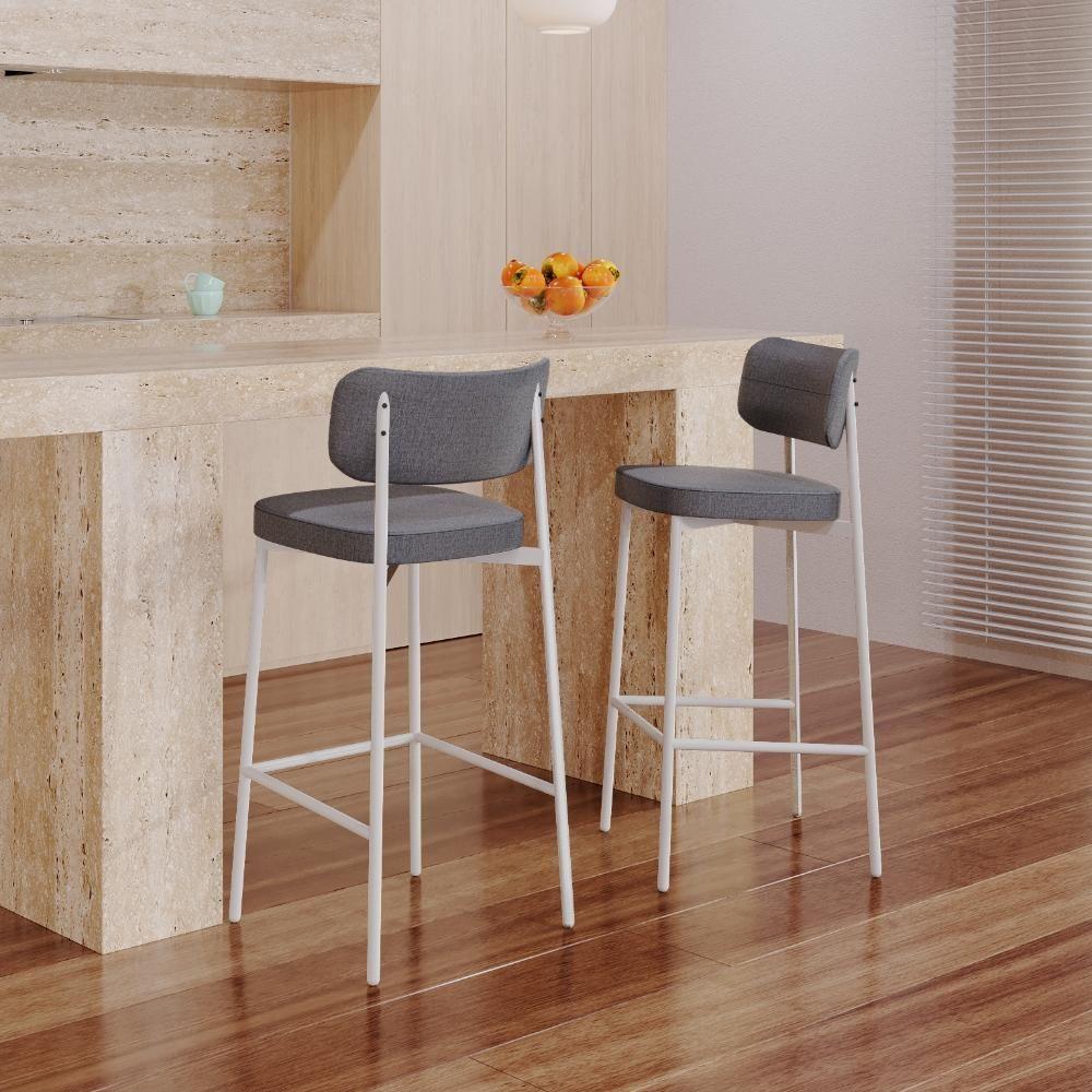 Banqueta Alta Alloa Corriente Cinza - Est. Branca Corriente Cinza - 2