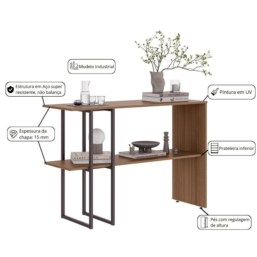 Aparador Para Sala Estar 2 Prateleiras Mexico Montana - 2