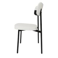 Cadeira Alloa Fixa Com 4 Pés 50 X 44,7 X 83,8 Cm Com 4 Un. Corriente Palha- Courino Preto - 6