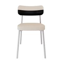 Cadeira Alloa Fixa Com 4 Pés 50 X 44,7 X 83,8 Cm Com 4 Un. Corriente Palha- Courino Preto - 5