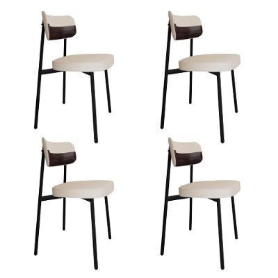 Cadeira Alloa Fixa Com 4 Pés 50 X 44,7 X 83,8 Cm Com 4 Un. Corriente Palha- Courino Café