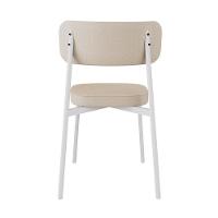 Cadeira Alloa Fixa Com 4 Pés 50 X 44,7 X 83,8 Cm Com 4 Un. Corriente Areia- Courino Preto - 5