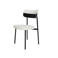 Cadeira Alloa Fixa Com 4 Pés 50 X 44,7 X 83,8 Cm Com 1 Un. Corriente Palha- Courino Preto - 1