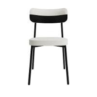 Cadeira Alloa Fixa Com 4 Pés 50 X 44,7 X 83,8 Cm Com 1 Un. Corriente Palha- Courino Preto