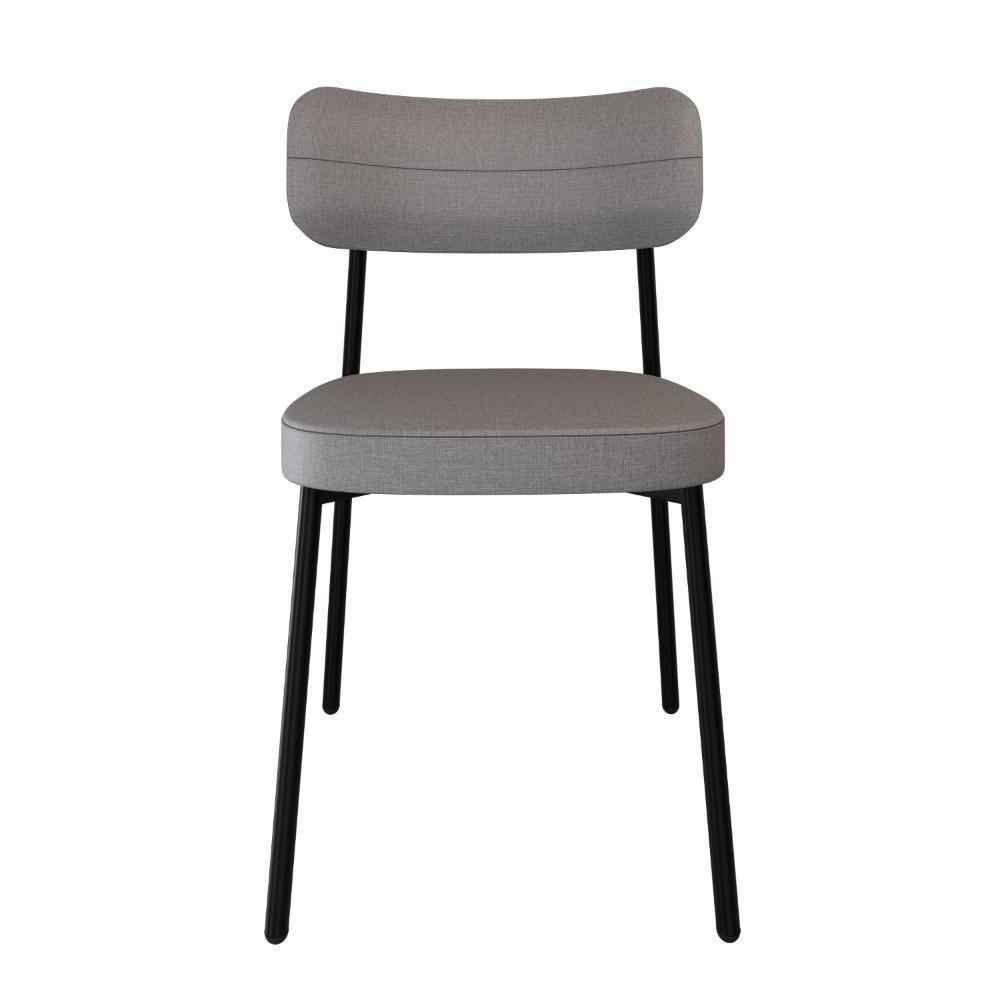 Cadeira Alloa Fixa Com 4 Pés 50 X 44,7 X 83,8 Cm Com 1 Un. Corriente Cinza Claro - 4